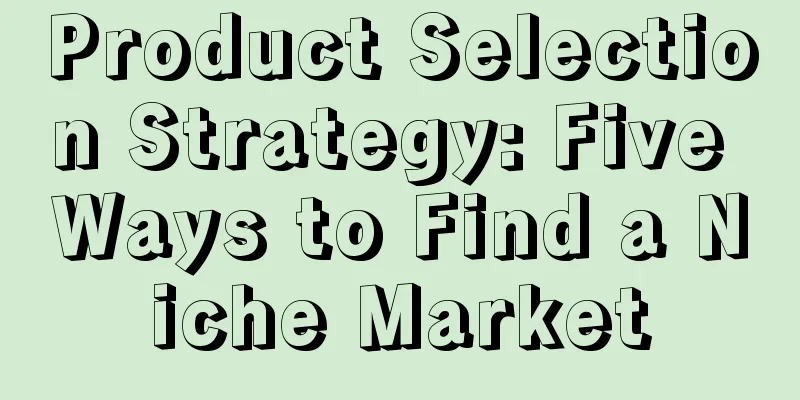 Product Selection Strategy: Five Ways to Find a Niche Market