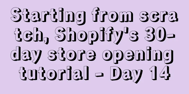 Starting from scratch, Shopify's 30-day store opening tutorial - Day 14