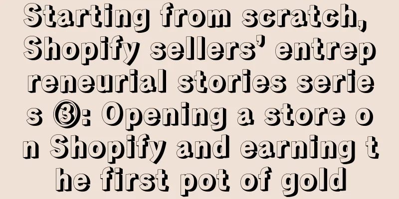 Starting from scratch, Shopify sellers’ entrepreneurial stories series ③: Opening a store on Shopify and earning the first pot of gold