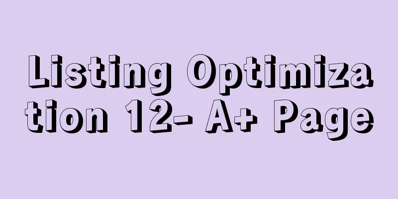 Listing Optimization 12- A+ Page