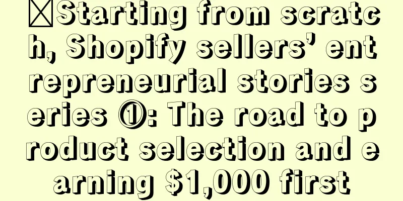 ​Starting from scratch, Shopify sellers’ entrepreneurial stories series ①: The road to product selection and earning $1,000 first