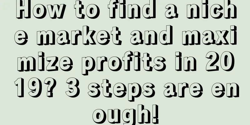 How to find a niche market and maximize profits in 2019? 3 steps are enough!