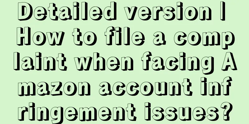 Detailed version | How to file a complaint when facing Amazon account infringement issues?