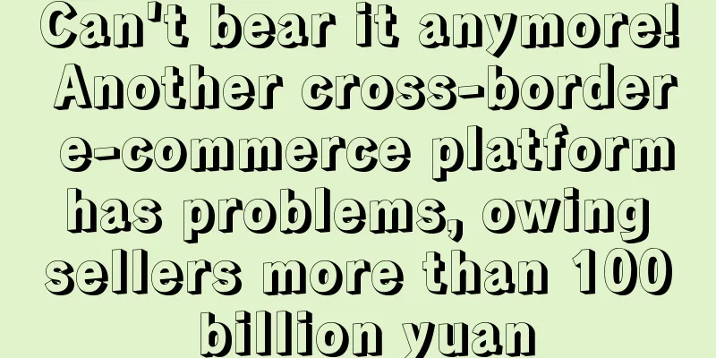 Can't bear it anymore! Another cross-border e-commerce platform has problems, owing sellers more than 100 billion yuan