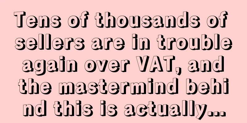 Tens of thousands of sellers are in trouble again over VAT, and the mastermind behind this is actually...