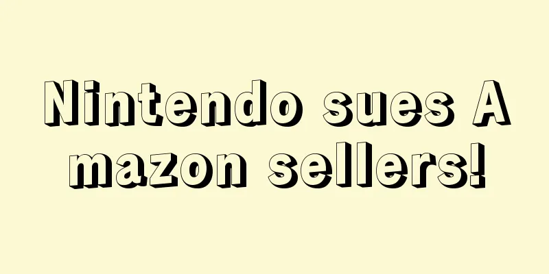 Nintendo sues Amazon sellers!