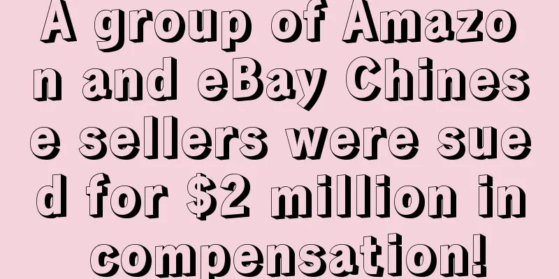 A group of Amazon and eBay Chinese sellers were sued for $2 million in compensation!