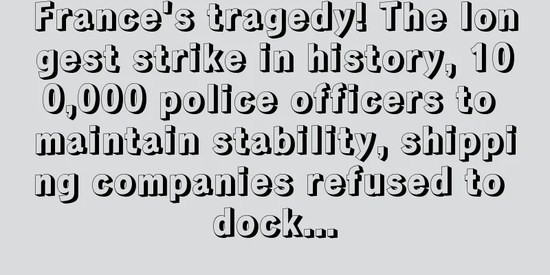 France's tragedy! The longest strike in history, 100,000 police officers to maintain stability, shipping companies refused to dock...