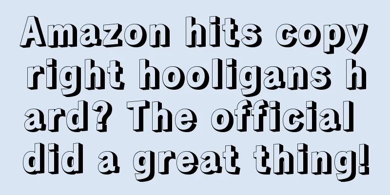 Amazon hits copyright hooligans hard? The official did a great thing!