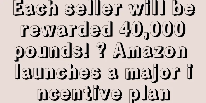 Each seller will be rewarded 40,000 pounds! ? Amazon launches a major incentive plan