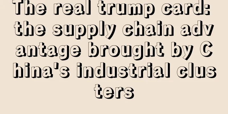 The real trump card: the supply chain advantage brought by China's industrial clusters