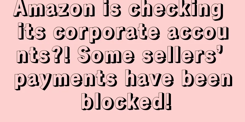 Amazon is checking its corporate accounts?! Some sellers’ payments have been blocked!