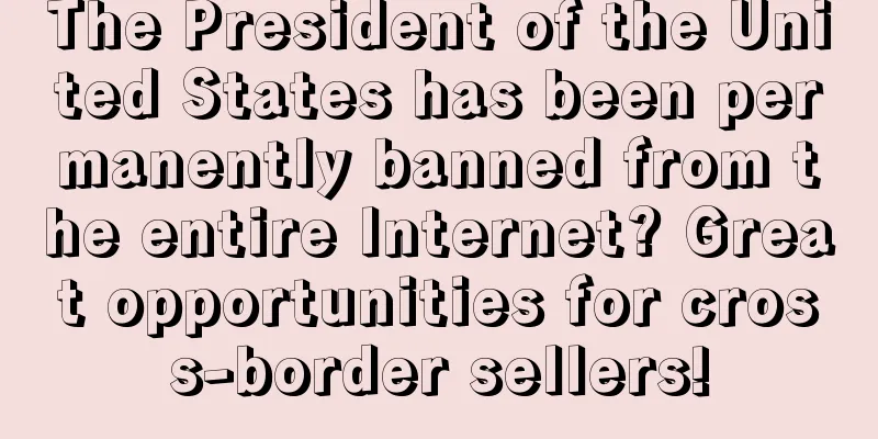 The President of the United States has been permanently banned from the entire Internet? Great opportunities for cross-border sellers!