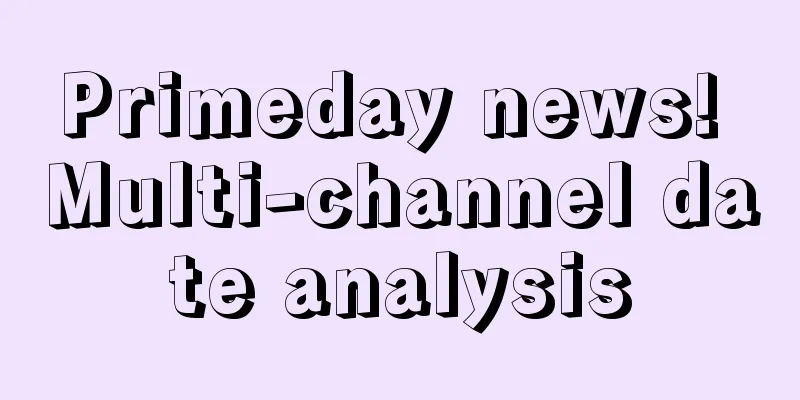 Primeday news! Multi-channel date analysis