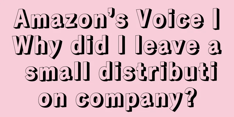 Amazon’s Voice丨Why did I leave a small distribution company?