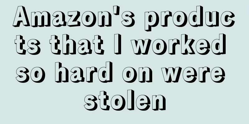 Amazon's products that I worked so hard on were stolen