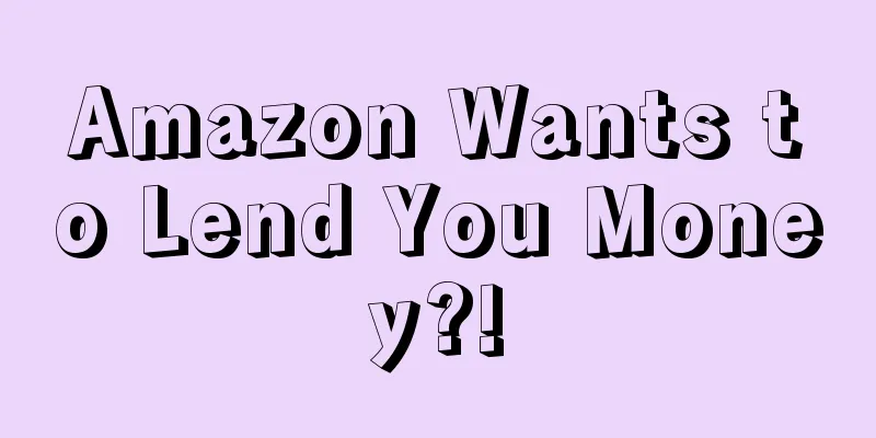Amazon Wants to Lend You Money?!