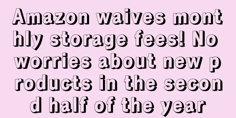 Amazon waives monthly storage fees! No worries about new products in the second half of the year
