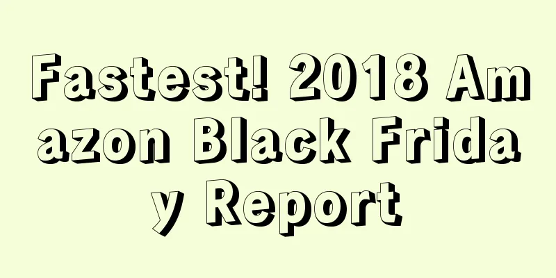 Fastest! 2018 Amazon Black Friday Report