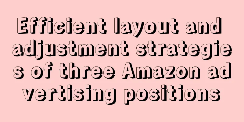 Efficient layout and adjustment strategies of three Amazon advertising positions