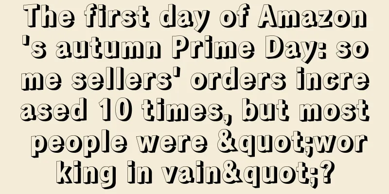 The first day of Amazon's autumn Prime Day: some sellers' orders increased 10 times, but most people were "working in vain"?