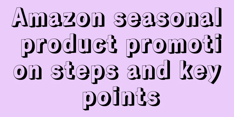Amazon seasonal product promotion steps and key points