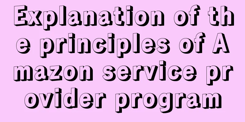 Explanation of the principles of Amazon service provider program