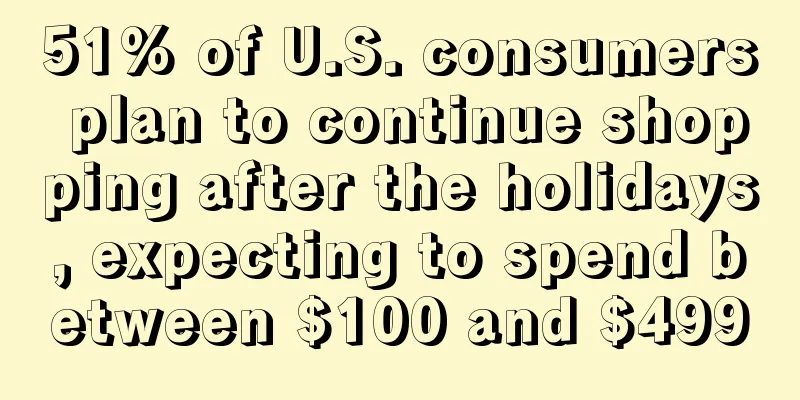 51% of U.S. consumers plan to continue shopping after the holidays, expecting to spend between $100 and $499