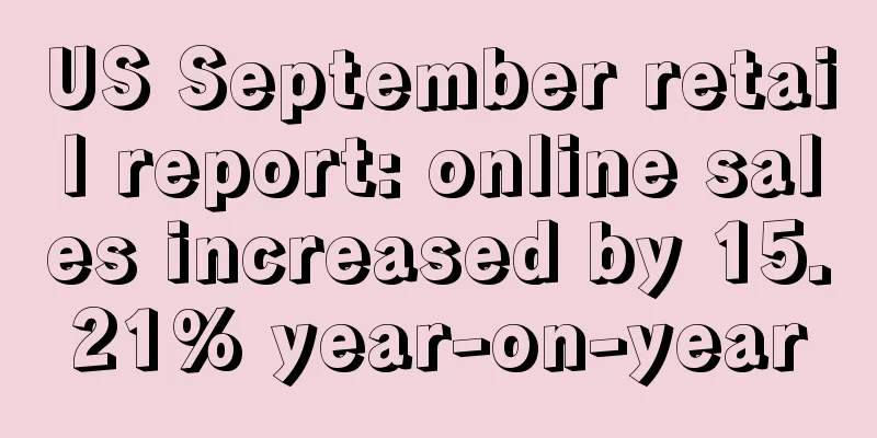 US September retail report: online sales increased by 15.21% year-on-year