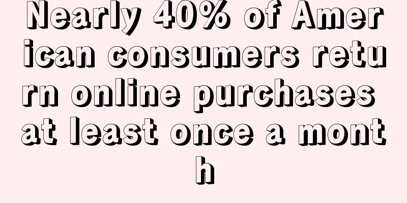Nearly 40% of American consumers return online purchases at least once a month