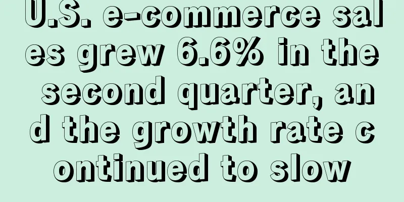U.S. e-commerce sales grew 6.6% in the second quarter, and the growth rate continued to slow