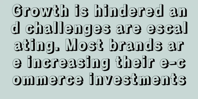 Growth is hindered and challenges are escalating. Most brands are increasing their e-commerce investments