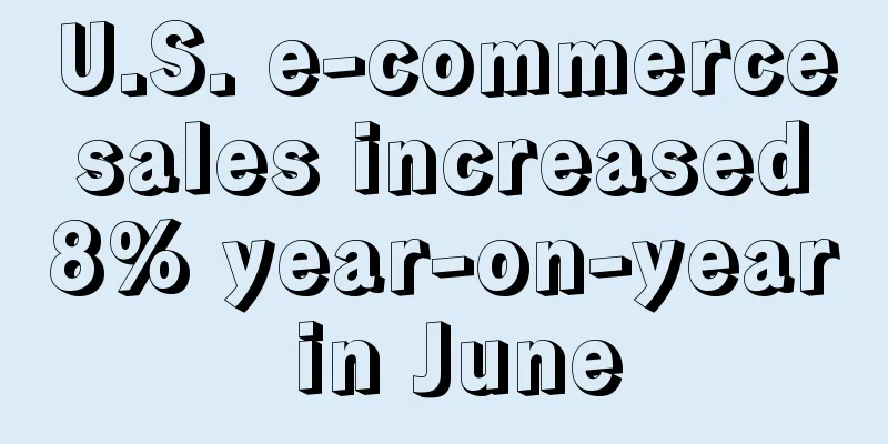 U.S. e-commerce sales increased 8% year-on-year in June