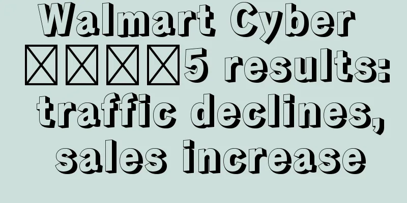 Walmart Cyber ​​​​5 results: traffic declines, sales increase