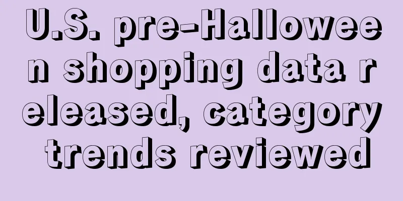 U.S. pre-Halloween shopping data released, category trends reviewed