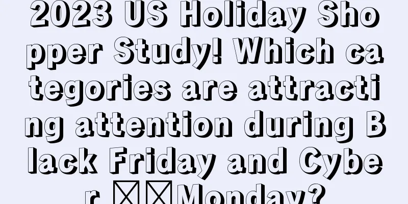 2023 US Holiday Shopper Study! Which categories are attracting attention during Black Friday and Cyber ​​Monday?