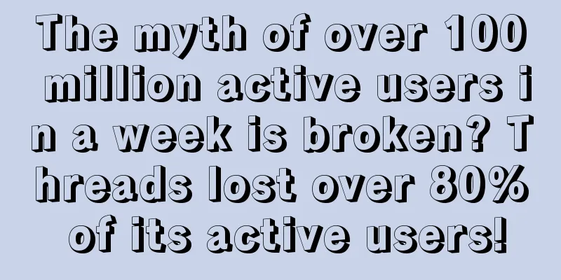 The myth of over 100 million active users in a week is broken? Threads lost over 80% of its active users!