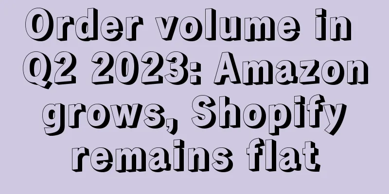 Order volume in Q2 2023: Amazon grows, Shopify remains flat