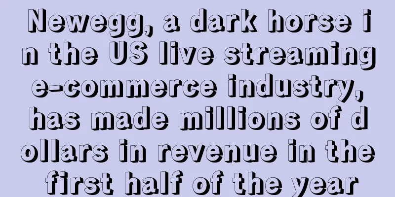 Newegg, a dark horse in the US live streaming e-commerce industry, has made millions of dollars in revenue in the first half of the year