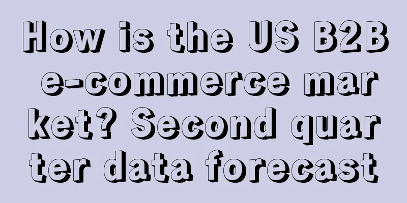 How is the US B2B e-commerce market? Second quarter data forecast