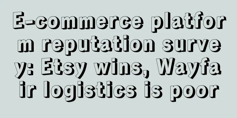 E-commerce platform reputation survey: Etsy wins, Wayfair logistics is poor