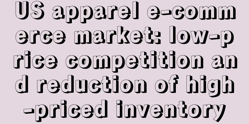 US apparel e-commerce market: low-price competition and reduction of high-priced inventory
