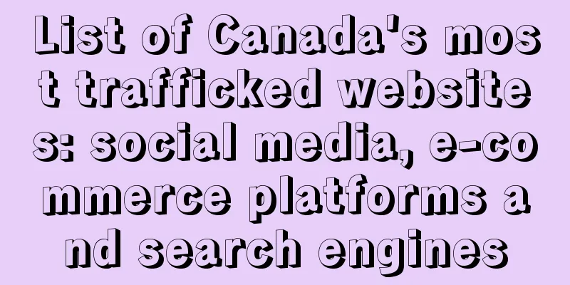 List of Canada's most trafficked websites: social media, e-commerce platforms and search engines
