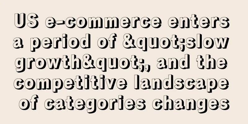 US e-commerce enters a period of "slow growth", and the competitive landscape of categories changes