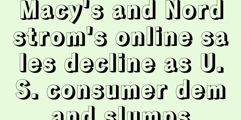 Macy's and Nordstrom's online sales decline as U.S. consumer demand slumps