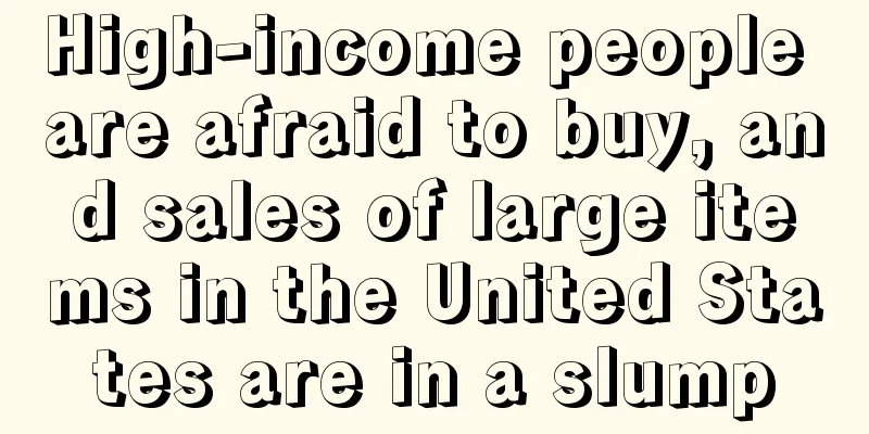 High-income people are afraid to buy, and sales of large items in the United States are in a slump