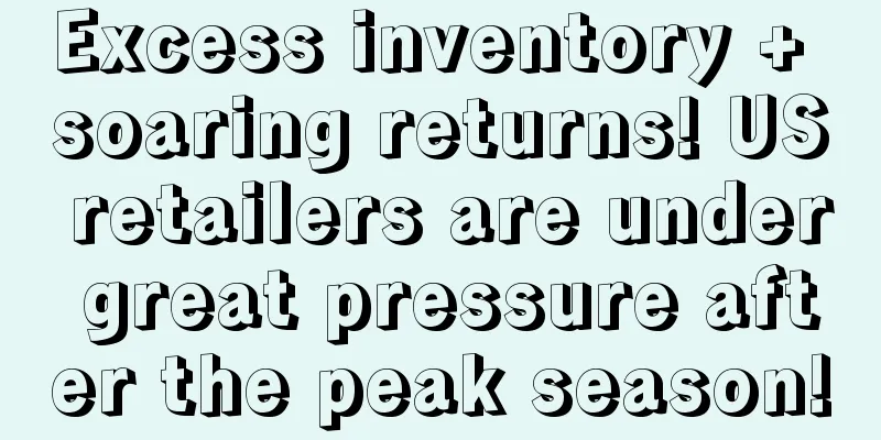 Excess inventory + soaring returns! US retailers are under great pressure after the peak season!