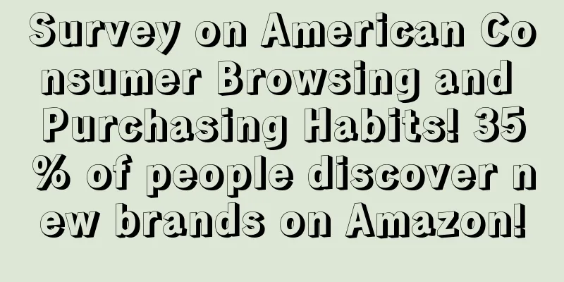 Survey on American Consumer Browsing and Purchasing Habits! 35% of people discover new brands on Amazon!