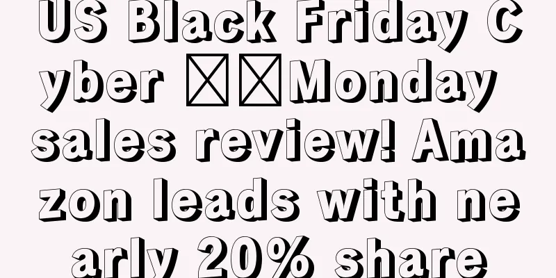 US Black Friday Cyber ​​Monday sales review! Amazon leads with nearly 20% share