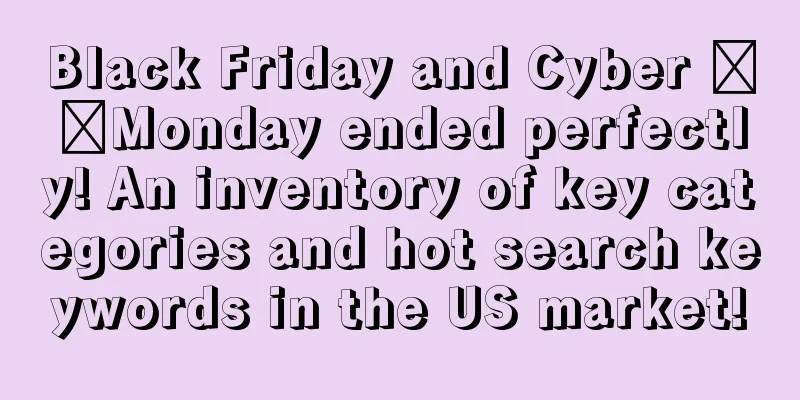 Black Friday and Cyber ​​Monday ended perfectly! An inventory of key categories and hot search keywords in the US market!